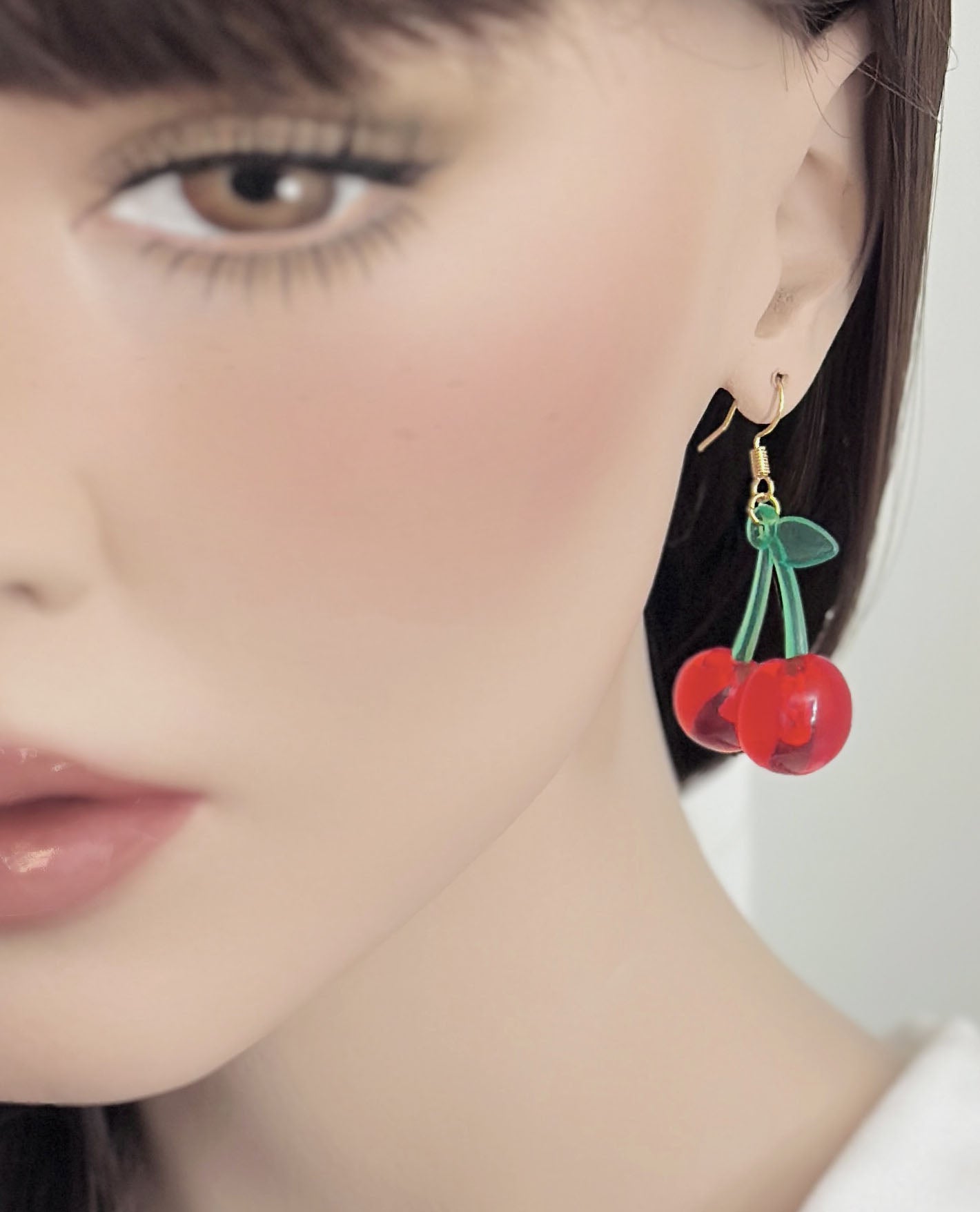 Funky Jazzy Retro Cherry Drop Earrings