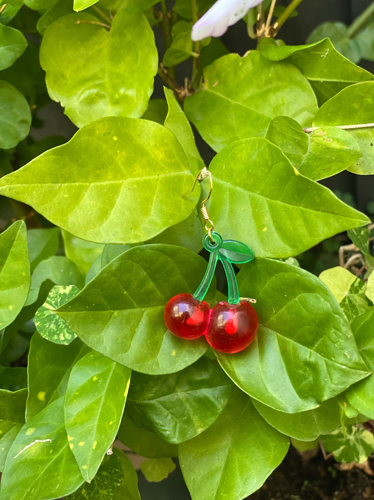Funky Jazzy Retro Cherry Drop Earrings
